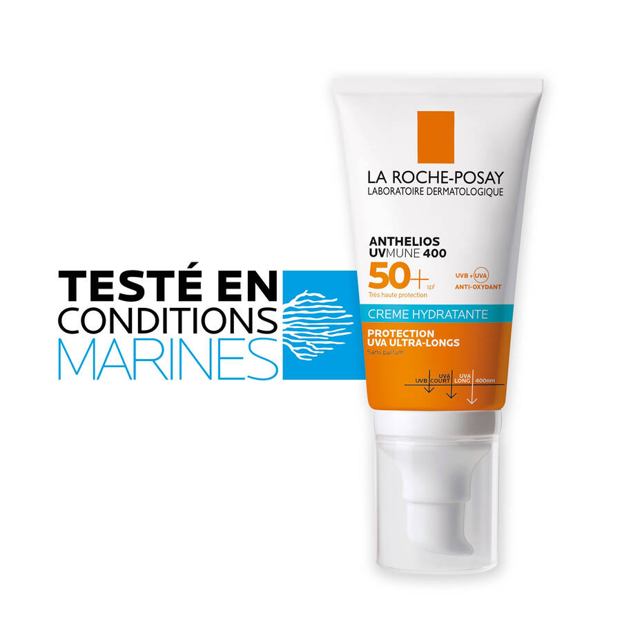 LA ROCHE-POSAY - Anthelios UVMUNE 400 Crème Solaire Hydratante Sans Parfum Peau Sensible SPF 50+ – 50ml