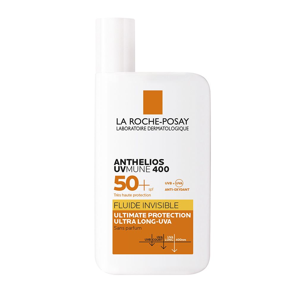 LA ROCHE-POSAY - Anthelios UVMUNE 400 Crème Solaire invisible Fluide Sans Parfum Peau Sensible SPF 50+ – 50ml
