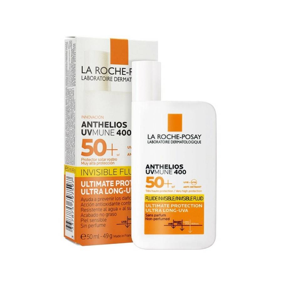 LA ROCHE-POSAY - Anthelios UVMUNE 400 Crème Solaire invisible Fluide Sans Parfum Peau Sensible SPF 50+ – 50ml