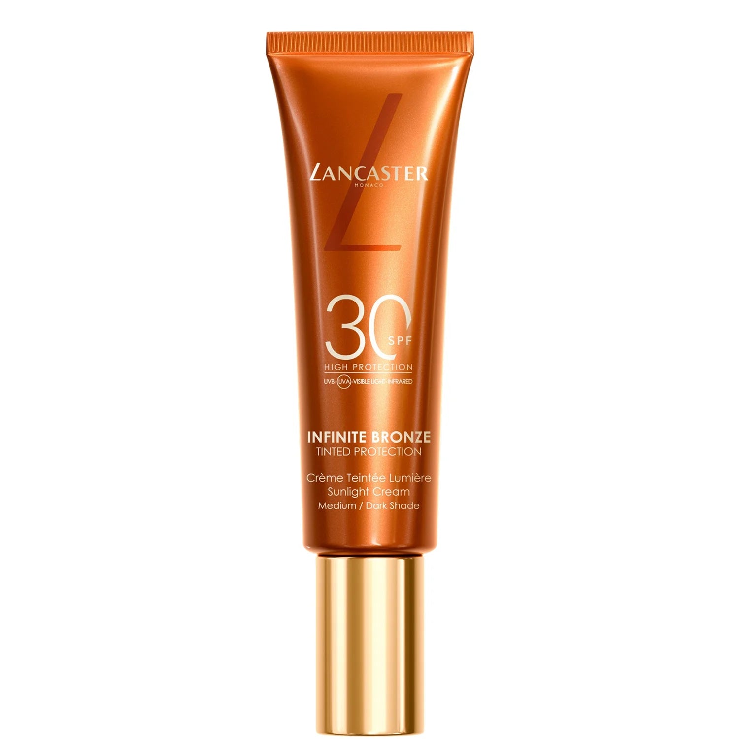 LANCASTER BEAUTY - INFINITE BRONZE TINTED PROTECTION SUNLIGHT CREAM SPF30 - réf Medium/ Dark 50ml