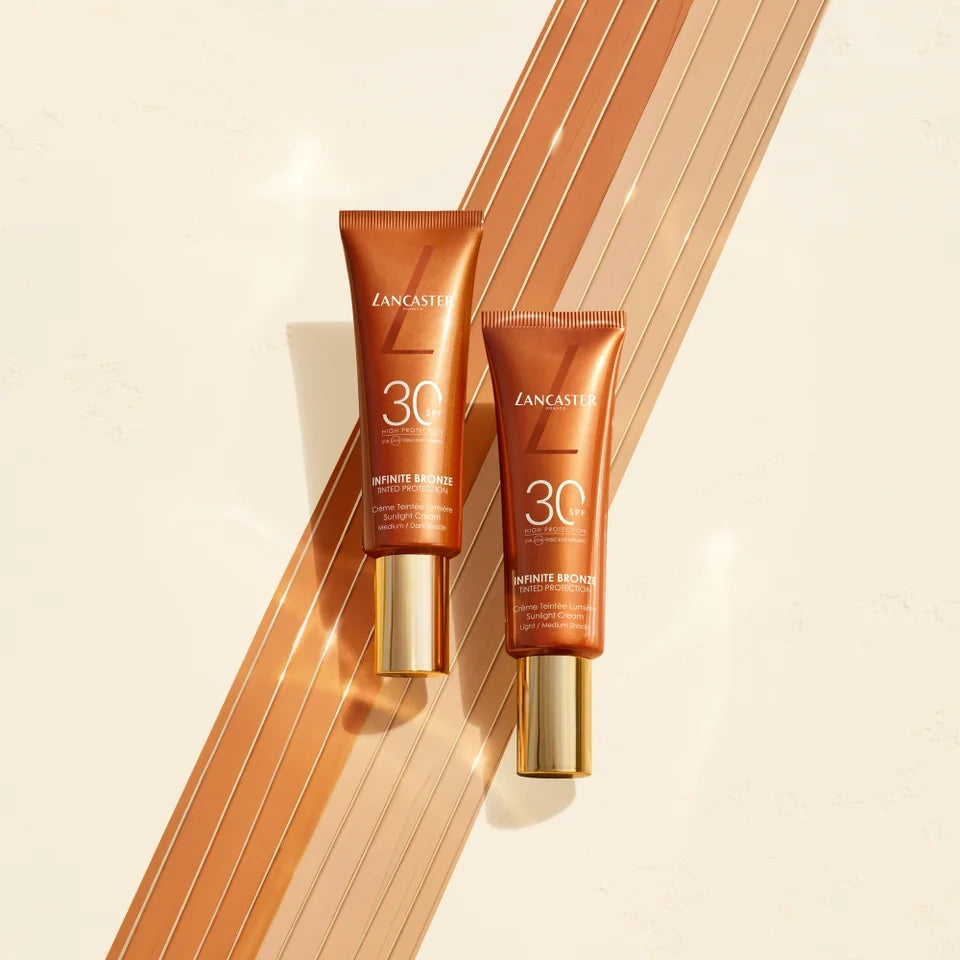 LANCASTER BEAUTY - INFINITE BRONZE TINTED PROTECTION SUNLIGHT CREAM SPF30 - réf Medium/ Dark 50ml