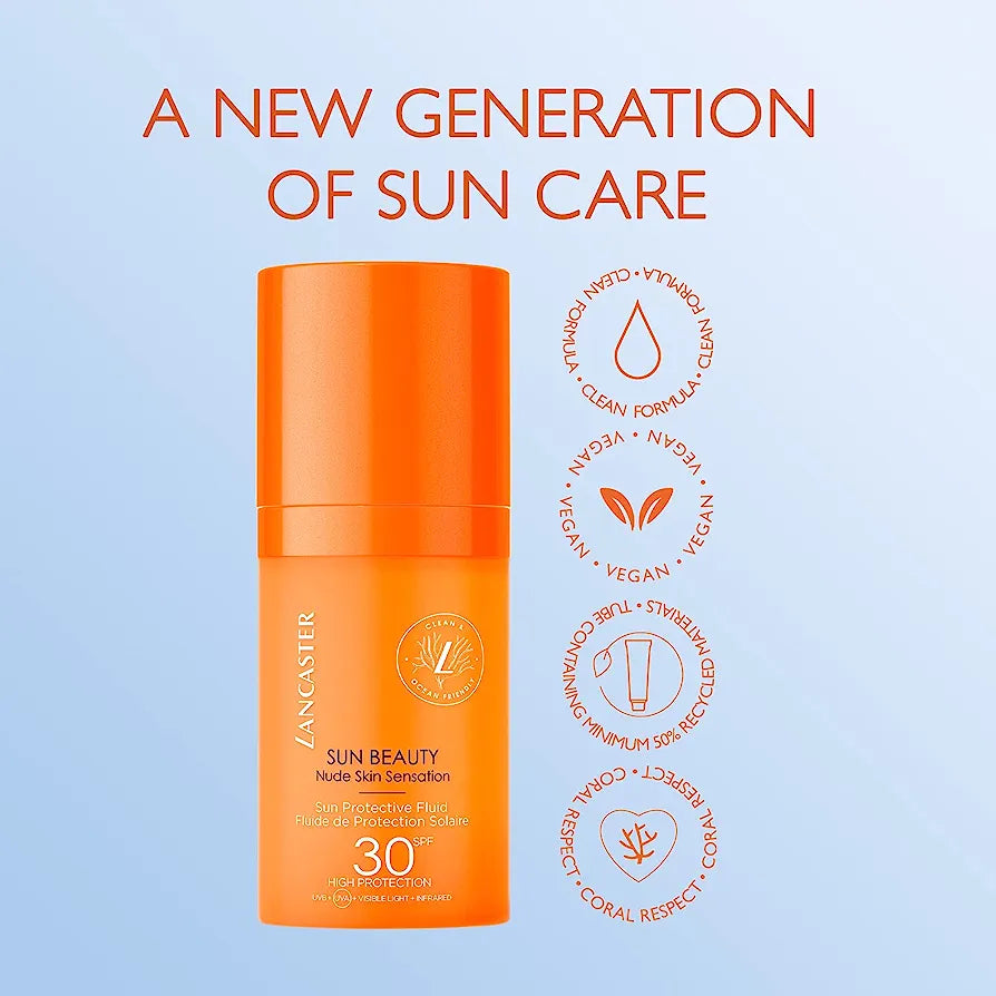LANCASTER BEAUTY - Sun Beauty Nude Skin Sensation Invisible face Fluid 30SPF - 30ml