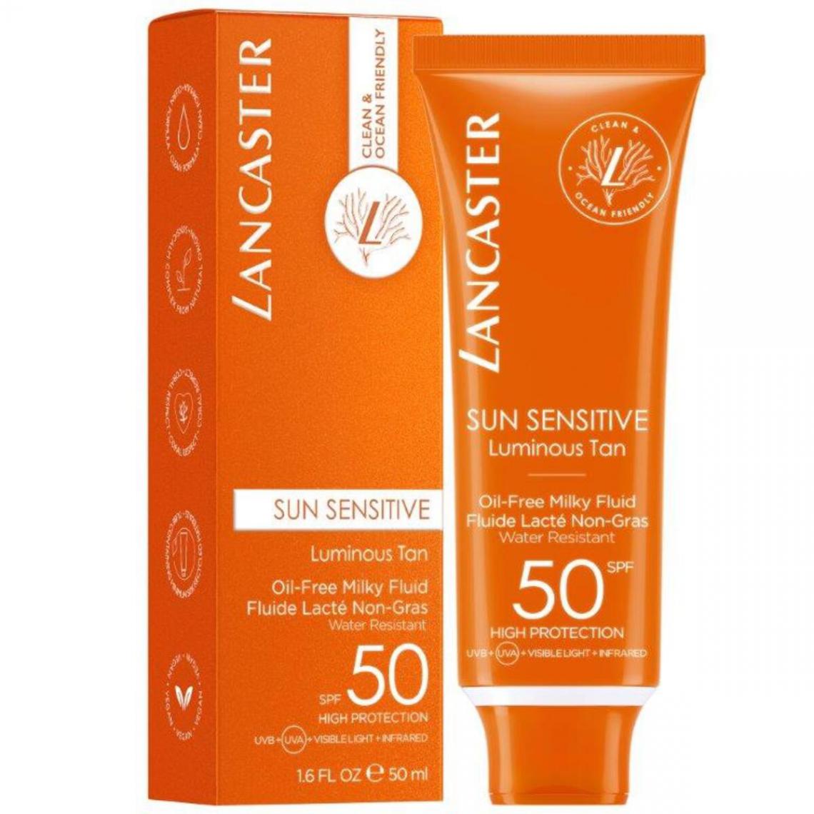 LANCASTER BEAUTY - Sun Sensitive Crème Solaire Visage Sans Huile SPF50 - 50ml