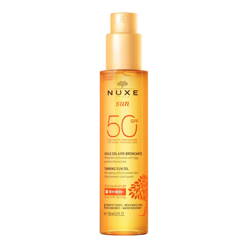 NUXE - Huile Solaire Bronzante Haute Protection SPF50 visage et corps - 150ml