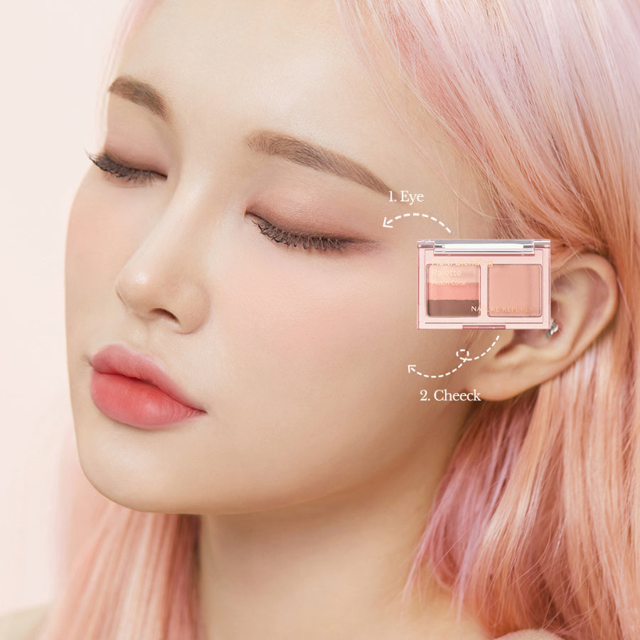 NATURE REPUBLIC - Color Blossom Multi Blending Palette - réf 03 Peach Coral