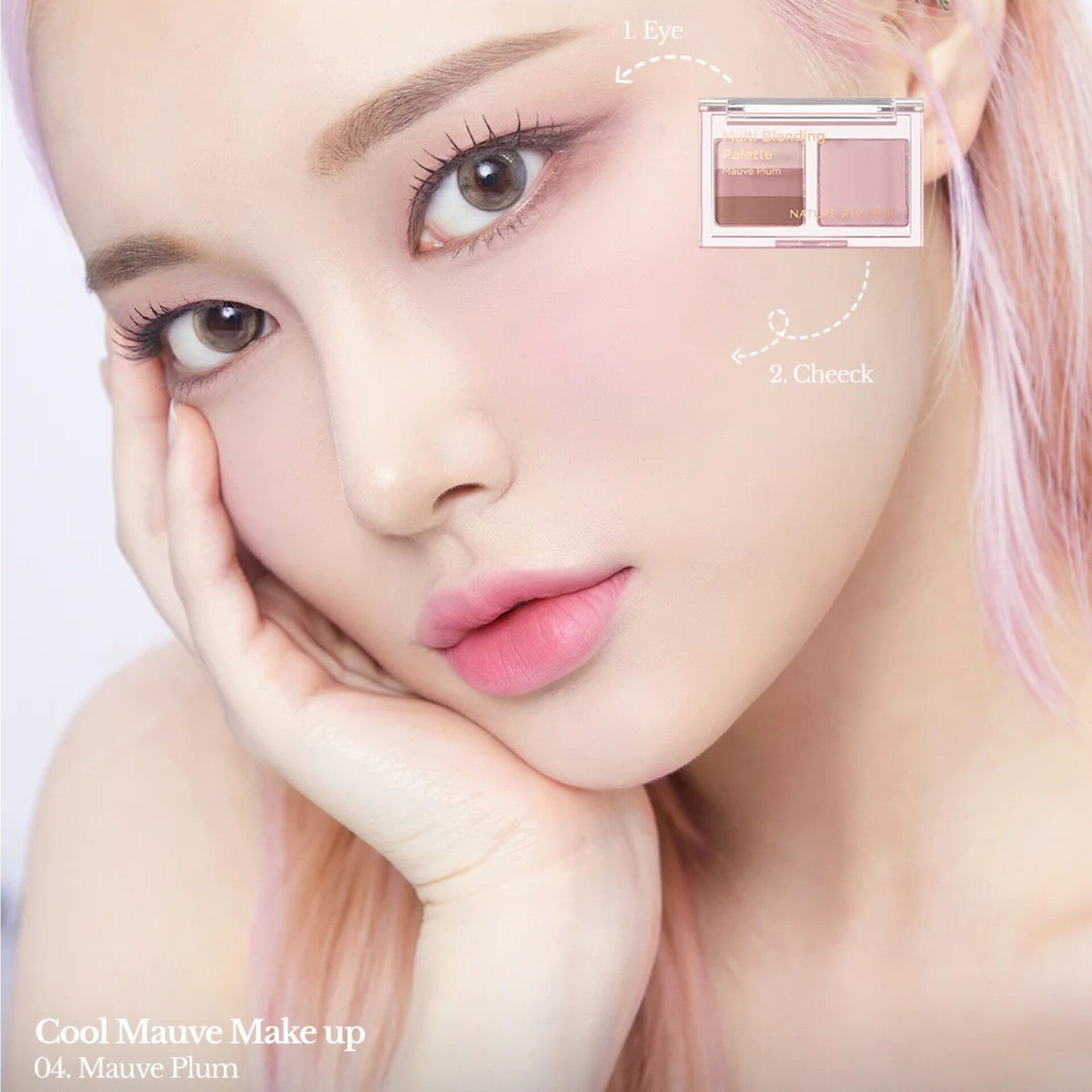 NATURE REPUBLIC - Color Blossom Multi Blending Palette - réf 04 Mauve Plum
