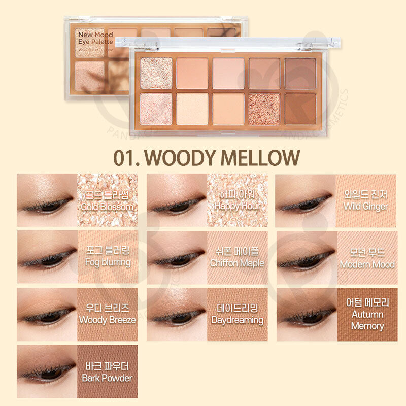 NATURE REPUBLIC - New Mood Eye Palette - réf 01 Woody Mellow