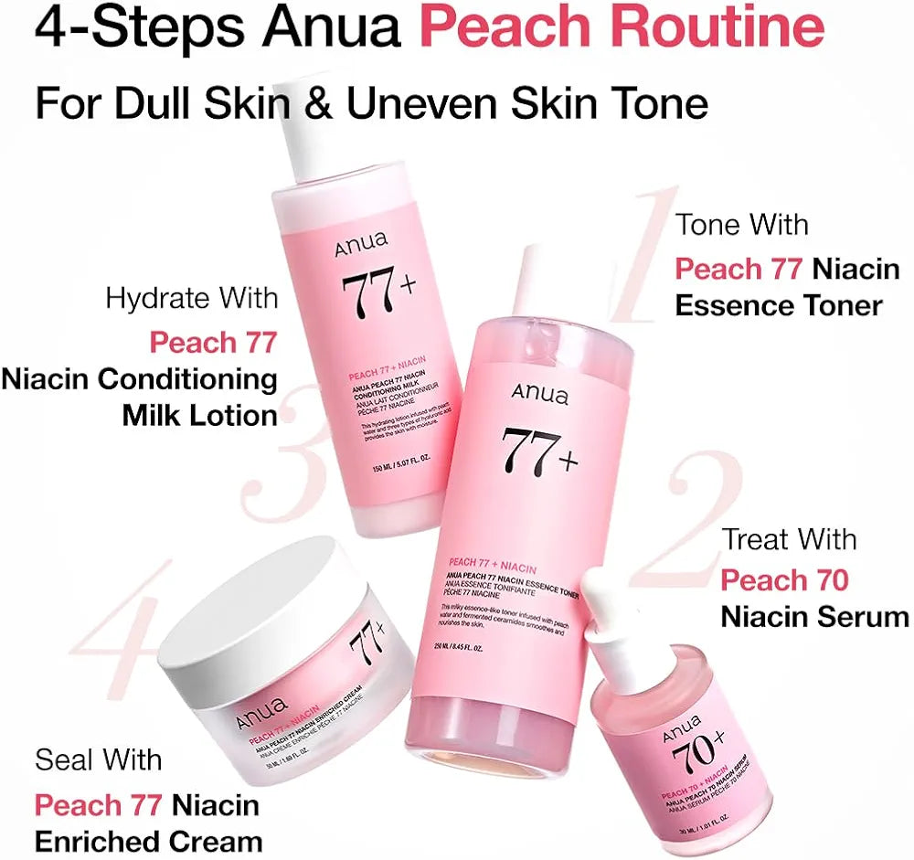 ANUA - Peach 77% Niacine Essence Toner - 250ml