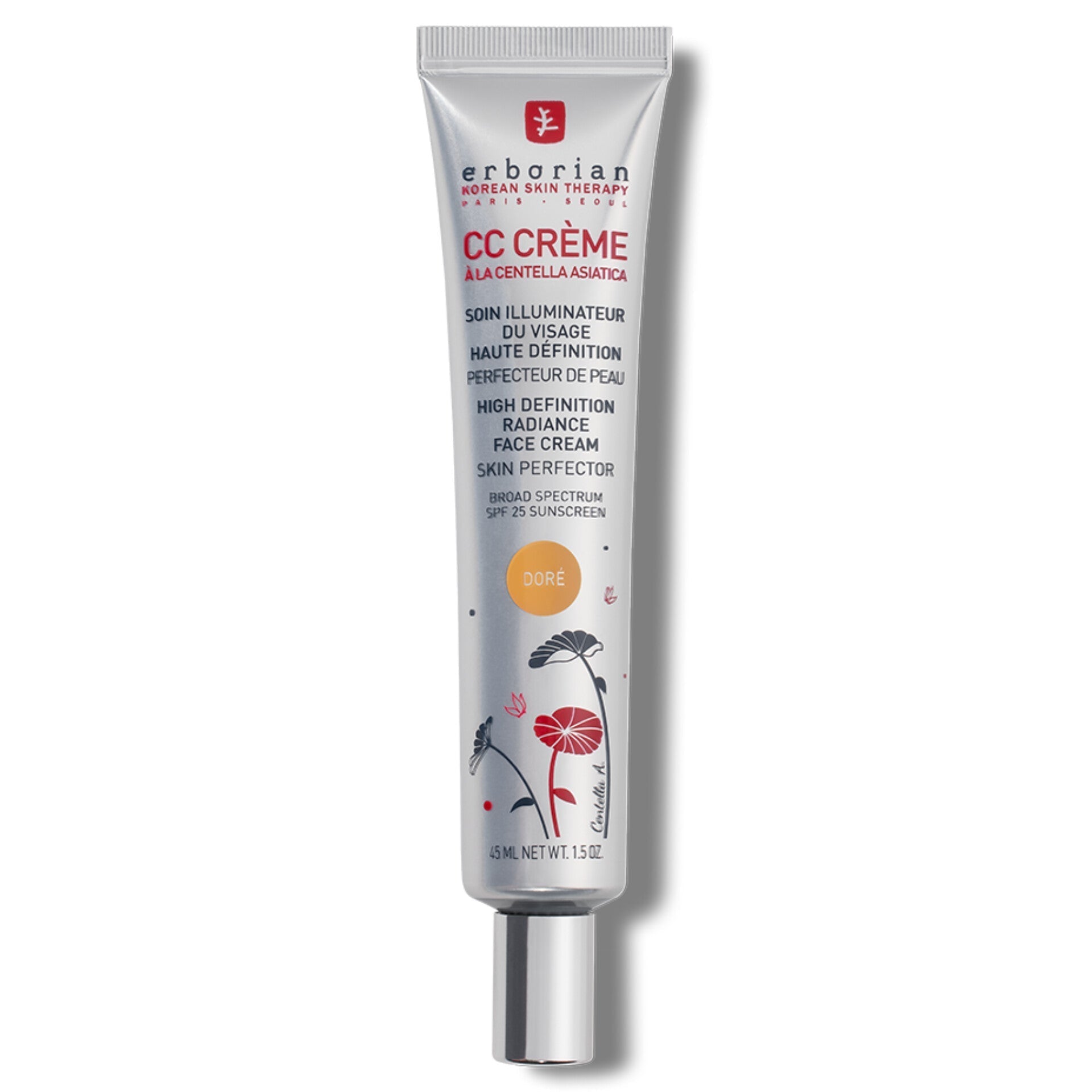 ERBORIAN - CC Crème À La Centella Asiatica SPF25 - réf Doré 45ml