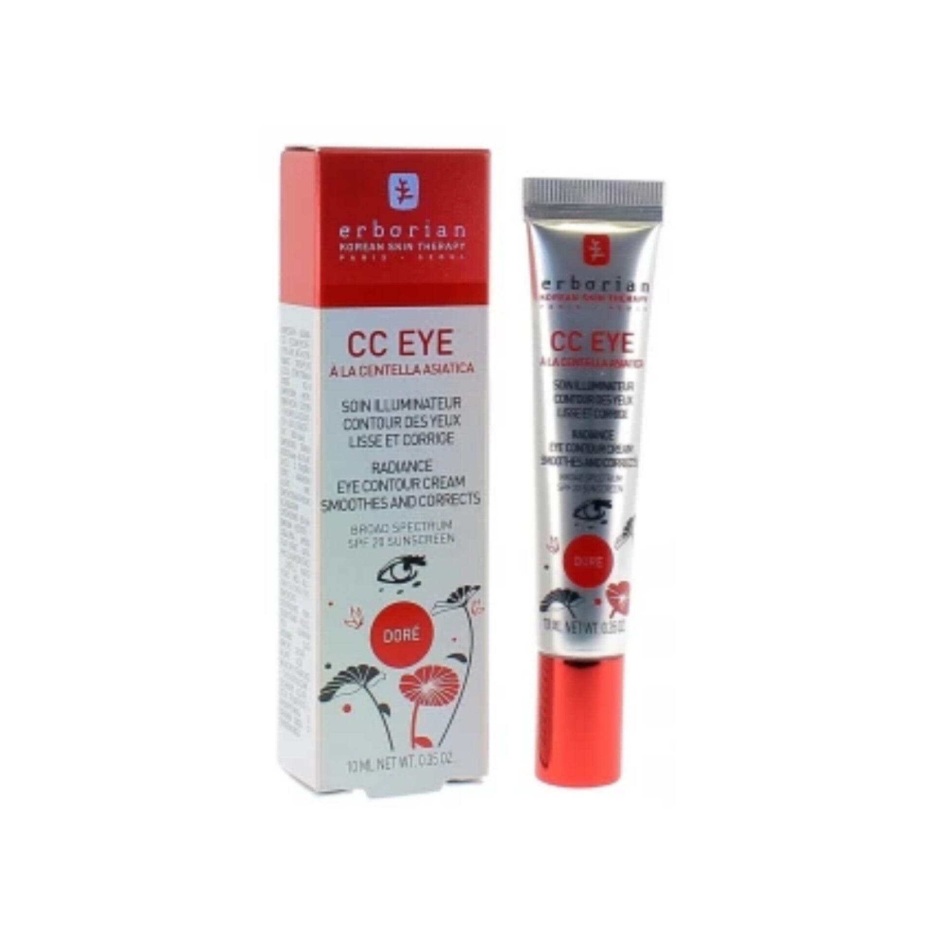 ERBORIAN - CC Eye à la Centella Asiatica - Soin illuminateur contour des yeux - Doré 10ml