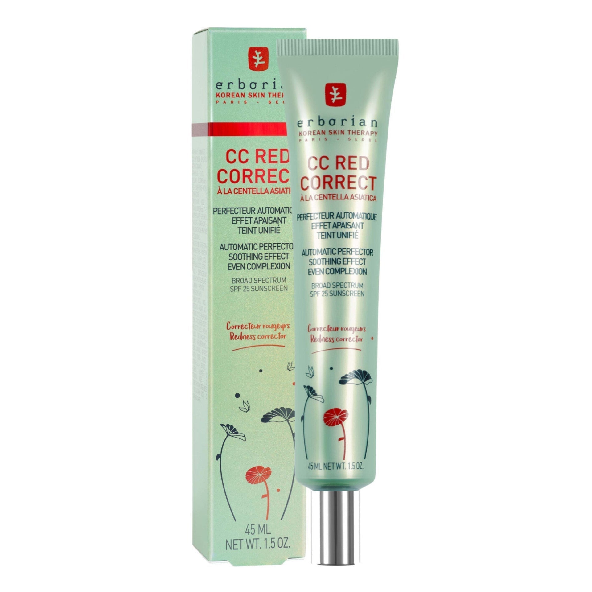 ERBORIAN - CC Red Correct crème anti-rougeurs SPF25 - 45ml