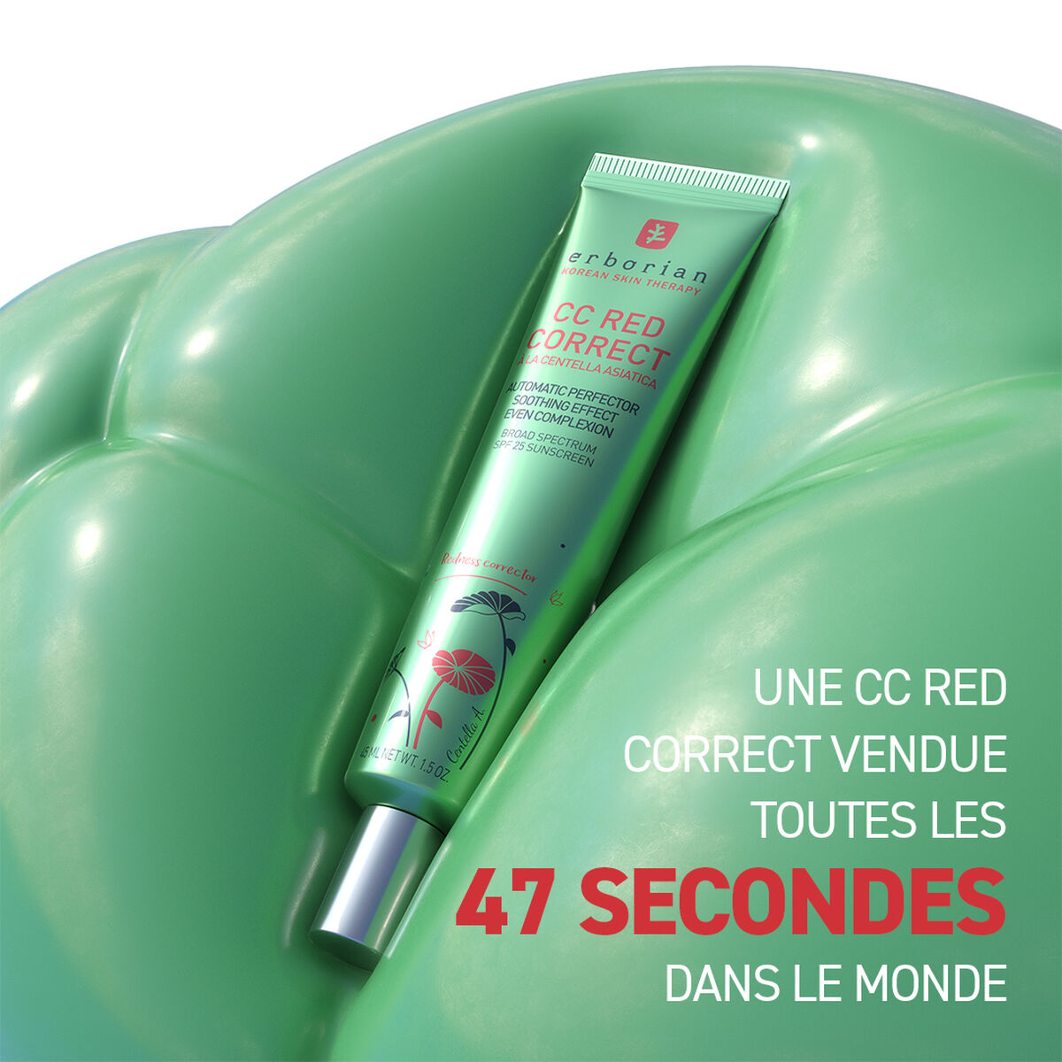 ERBORIAN - CC Red Correct crème anti-rougeurs SPF25 - 45ml