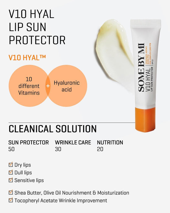 SOME BY MI - V10 Hyal Lip Sun Protector SPF15 - réf Clear 7ml