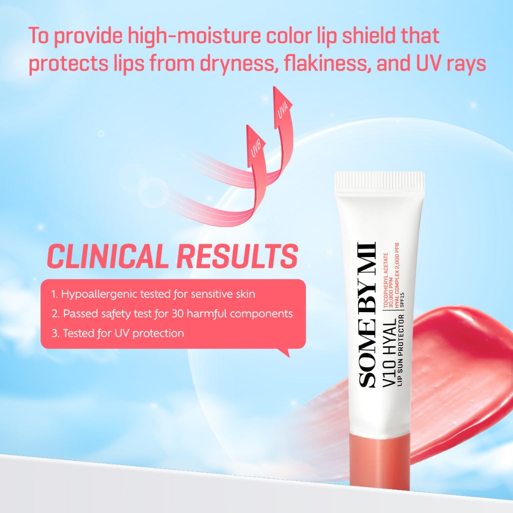 SOME BY MI - V10 Hyal Lip Sun Protector SPF15 - réf Rosy 7ml